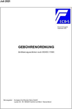 GEBÜHRENORDNUNG Zertifizierungsverfahren nach ISO/IEC 17065 - Juli 2021 - ECB-S