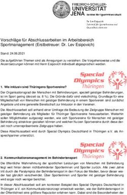 Vorschl&auml;ge f&uuml;r Abschlussarbeiten im Arbeitsbereich Sportmanagement (Erstbetreuer: Dr. Lev Esipovich)