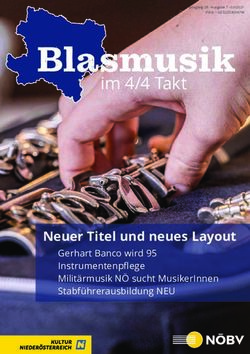 Blasmusik im 4/4 Takt - Neuer Titel und neues Layout - N&Ouml;BV