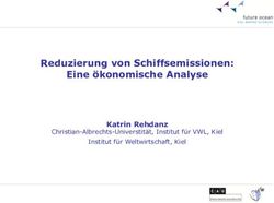 Reduzierung von Schiffsemissionen: Eine &ouml;konomische Analyse - Katrin Rehdanz Christian-Albrechts-Universtit&auml;t, Institut f&uuml;r VWL, Kiel - The Future ...