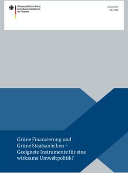 Gr&uuml;ne Finanzierung und Gr&uuml;ne Staatsanleihen - Geeignete Instrumente f&uuml;r eine wirksame Umweltpolitik? - Gutachten 01/2021
