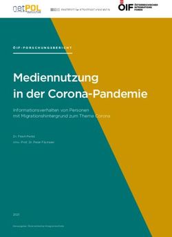 Mediennutzung in der Corona-Pandemie - Informationsverhalten von Personen mit Migrationshintergrund zum Thema Corona - Österreichischer ...