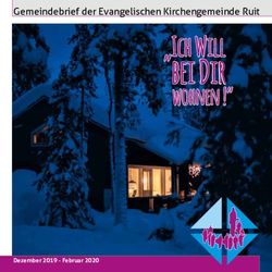 Bei Dir "Ich Will Gemeindebrief der Evangelischen Kirchengemeinde Ruit - Evangelische Kirchengemeinde Ruit