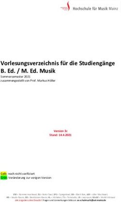 Vorlesungsverzeichnis f&uuml;r die Studieng&auml;nge B. Ed. / M. Ed. Musik