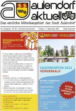 Jahrgang - Nr. 50 - erscheint w&ouml;chentlich Freitag, 17. Dezember 2021 Stadt Aulendorf