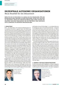 DEZENTRALE AUTONOME ORGANISATIONEN - Neue Realität für die Steuerwelt