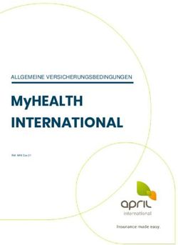 MYHEALTH INTERNATIONAL - ALLGEMEINE VERSICHERUNGSBEDINGUNGEN - APRIL INTERNATIONAL