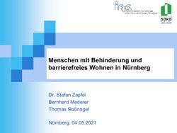 Menschen mit Behinderung und barrierefreies Wohnen in Nürnberg - Dr. Stefan Zapfel Bernhard Mederer Thomas Roßnagel Nürnberg, 04.05.2021