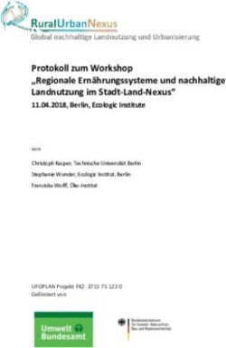 Protokoll zum Workshop "Regionale Ernährungssysteme und nachhaltige Landnutzung im Stadt-Land-Nexus"