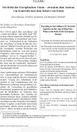 TAGUNG Die Rolle der Europ&auml;ischen Union - zwischen dem Ausbau von Kontrolle und dem Schutz von Daten - Nomos eLibrary