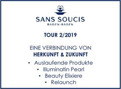 HERKUNFT & ZUKUNFT EINE VERBINDUNG VON - TOUR 2/2019