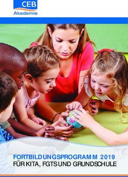 FORTBILDUNGSPROGRAMM 2019 FÜR KITA, FGTS UND GRUNDSCHULE - CEB Akademie