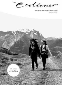 The MAGAZIN DER ECOLE D'HUMANIT&Eacute; - Ausgabe 06/2021 - Ecole d'Humanit&eacute;