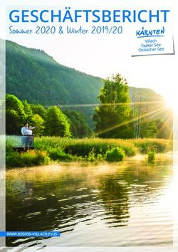 GESCH&Auml;FTSBERICHT Sommer 2020 & Winter 2019/20 - WWW.REGION-VILLACH.PLUS - Region Villach