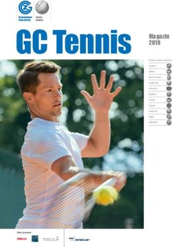 GC Tennis Unsere weiteren Sektionen - Magazin 2019