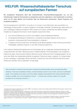 WELFUR: Wissenschaftsbasierter Tierschutz auf europäischen Farmen - Presseportal