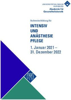 INTENSIV UND ANÄSTHESIE PFLEGE - Januar 2021 - 31. Dezember 2022 Akademie für Gesundheitsberufe
