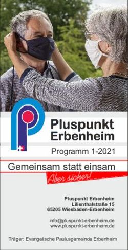 Gemeinsam statt einsam - Programm 1-2021 Aber sicher! - Pluspunkt Erbenheim