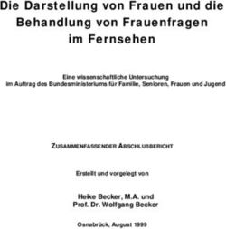 Die Darstellung von Frauen und die Behandlung von Frauenfragen im Fernsehen