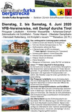 Dienstag, 2. bis Samstag, 6. Juni 2020 VFB-Vereinsreise, mit Dampf durchs Tirol
