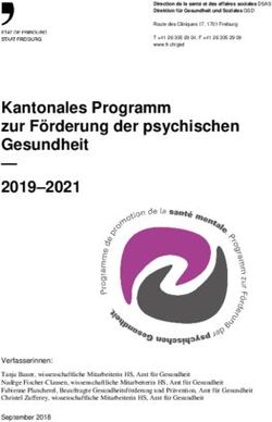 Kantonales Programm zur F&ouml;rderung der psychischen Gesundheit 2019-2021