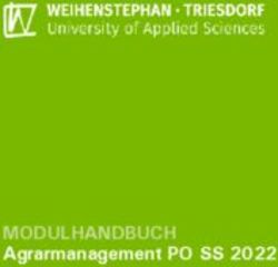 MODULHANDBUCH Agrarmanagement PO SS 2022