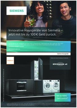 Innovative Hausger&auml;te von Siemens - jetzt mit bis zu 100 &euro; Geld zur&uuml;ck.