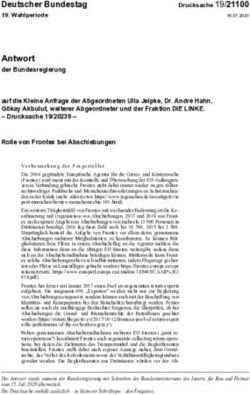 Antwort der Bundesregierung - Deutscher Bundestag