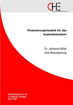 Finanzierungsmodelle f&uuml;r das Auslandsstudium - Dr. Johanna Witte Uwe Brandenburg - Arbeitspapier Nr. 86 2. erg&auml;nzte Auflage April 2007