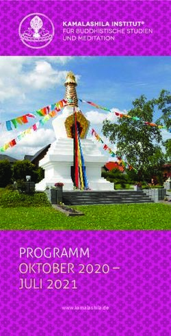 PROGRAMM OKTOBER 2020 - JULI 2021 - Kamalashila Institut