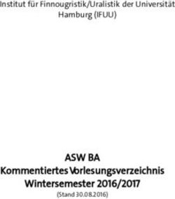 ASW BA Kommentiertes Vorlesungsverzeichnis Wintersemester 2016/2017 - Institut f&uuml;r Finnougristik/Uralistik der Universit&auml;t Hamburg (IFUU)