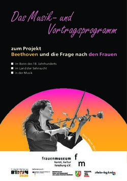 Das Musik- und Vortragsprogramm - Frauenmuseum Bonn