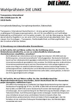 Wahlpr&uuml;fstein DIE LINKE - Transparency International Alte Sch&ouml;nhauser Str. 44 10119 Berlin