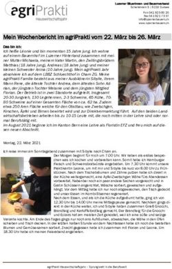 Mein Wochenbericht im agriPrakti vom 22. M&auml;rz bis 26. M&auml;rz