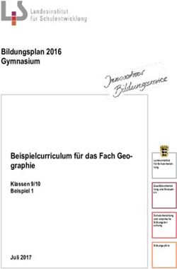 Bildungsplan 2016 Gymnasium - Beispielcurriculum für das Fach Geo-graphie Klassen 9/10 Beispiel 1 Juli 2017