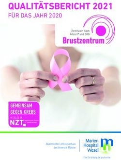 QUALIT&Auml;TSBERICHT 2021 - F&Uuml;R DAS JAHR 2020 - GEMEINSAM GEGEN KREBS - pro homine