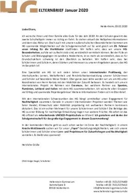 ELTERNBRIEF Januar 2020 - Hellenstein-Gymnasium