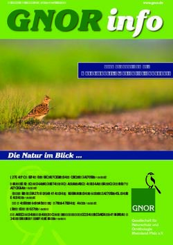 Naturschutz in der Kulturlandschaft - Schwerpunktthema: GNOR