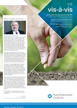 Spare in der Zeit, dann hast du in der Not - Hypothekarbank Lenzburg AG