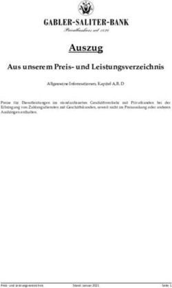 Auszug Aus Unserem Preis- Und Leistungsverzeichnis - Gabler-Saliter-Bank