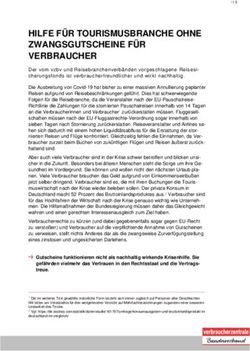 HILFE F&Uuml;R TOURISMUSBRANCHE OHNE ZWANGSGUTSCHEINE F&Uuml;R VERBRAUCHER