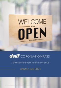 CORONA-KOMPASS UPDATE Juni 2021 - Schlüsselkennziffern für den Tourismus - DWIF