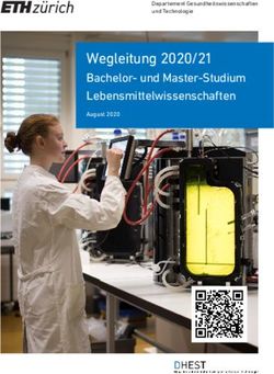 Wegleitung 2020/21 Bachelor- und Master-Studium Lebensmittelwissenschaften - ETH Zürich