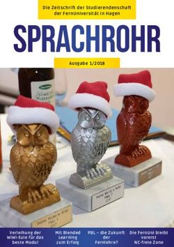 Sprachrohr Die Zeitschrift der Studierendenschaft der FernUniversit&auml;t in Hagen Ausgabe 1/2018