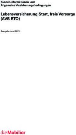 Lebensversicherung Start, freie Vorsorge - (AVB RTO) Kundeninformationen und Allgemeine Versicherungsbedingungen - die ...