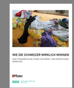 Wie die schweizer wirklich wohnen - EINE ETHNOGRAFISCHE STUDIE ZUm WOHN- UND EINRICHTUNGS - vERHALTEN