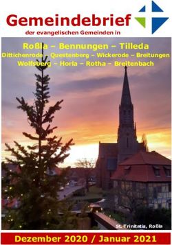 Gemeindebrief Ro&szlig;la - Bennungen - Tilleda - Dezember 2020 / Januar 2021 - Wolfsberg - Horla - Rotha - Breitenbach - Kirchenkreis ...