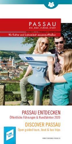 PASSAU ENTDECKEN Öffentliche Führungen & Rundfahrten 2020 - Wo Kultur und Lebenslust zusammenfließen - Stadt Passau