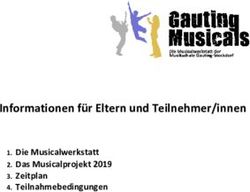 Informationen f&uuml;r Eltern und Teilnehmer/innen - Die Musicalwerkstatt 2. Das Musicalprojekt 2019 3. Zeitplan 4. Teilnahmebedingungen - GAUTING ...