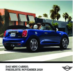 DAS MINI CABRIO. PREISLISTE: NOVEMBER 2020